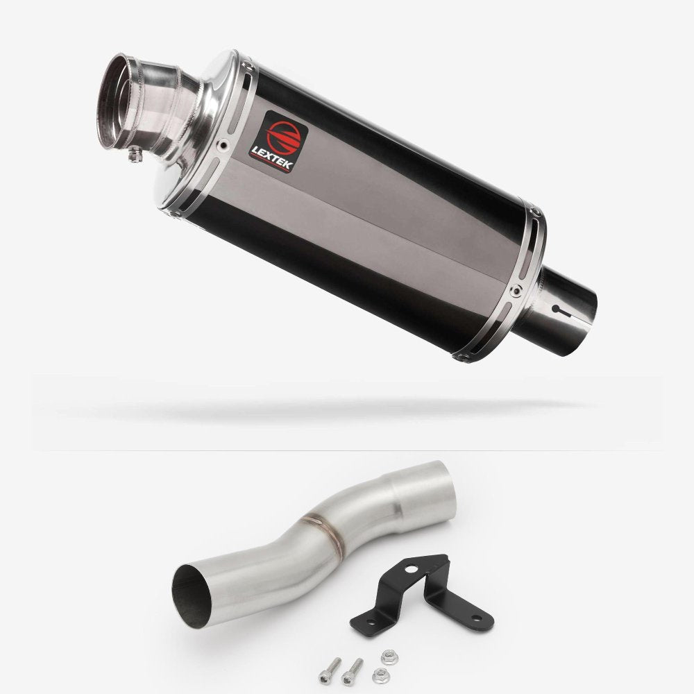 Lextek OP16 Dark Tint Stainless Exhaust 250mm Low Level with Link Pipe