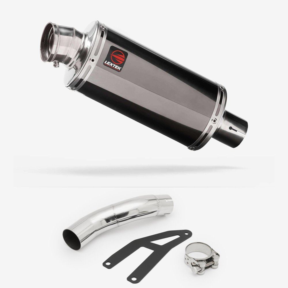Lextek OP16 Dark Tint Stainless Exhaust 250mm Low Level with Link Pipe