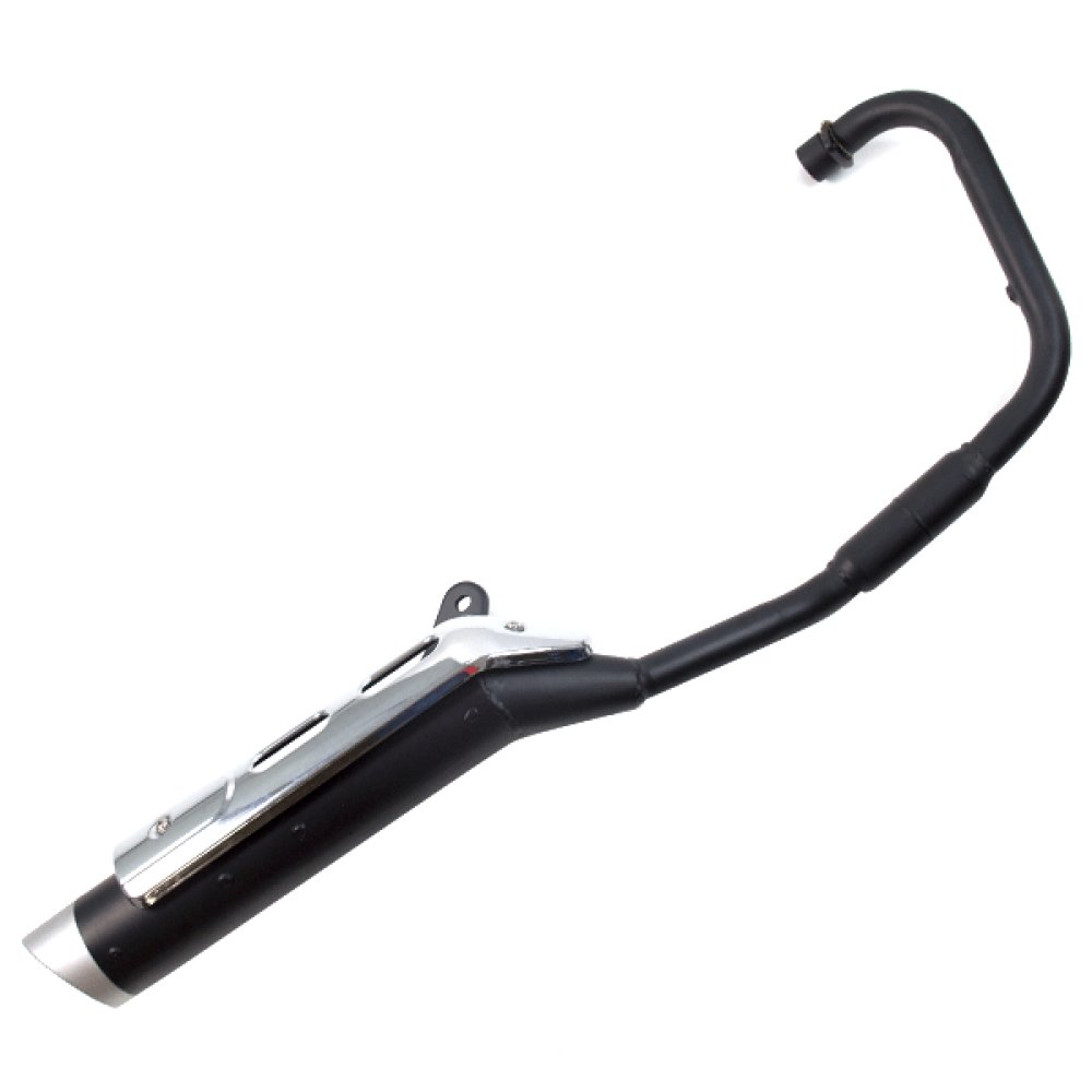 125cc Black Exhaust System EURO 4 with Chrome Guard for ZS125-79-E4, ZS125-79H, ZS125-79-E5