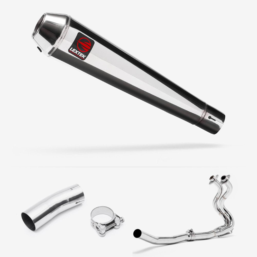Lextek Polished Stainless Steel AC1 Classic Exhaust System 350mm