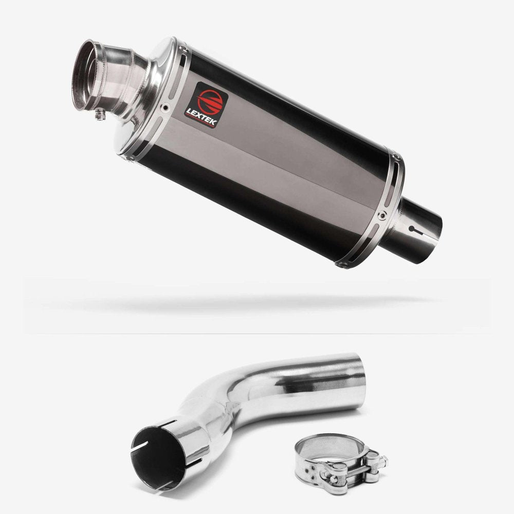 Lextek OP16 Dark Tint Stainless Exhaust 250mm with Link Pipe for Triumph Sprint ST 995i (98-04)