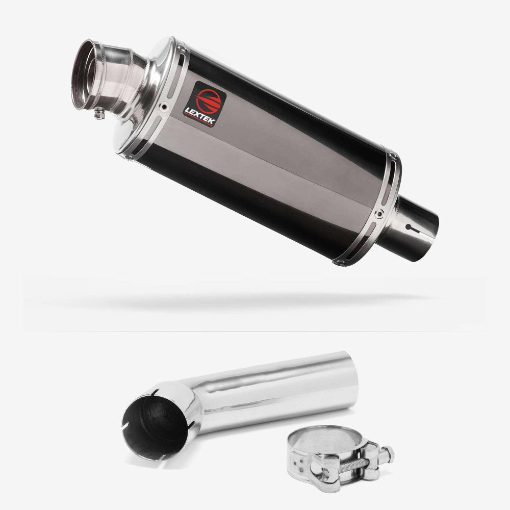 Lextek OP16 Dark Tint Stainless Exhaust 250mm with Link Pipe for Suzuki DL1050 V-Strom (20- )