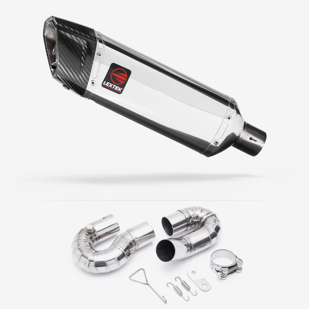 Lextek Stainless Steel SP4 Polished Exhaust 300mm with Link Pipe for Honda CBR1000 RR (08-13)