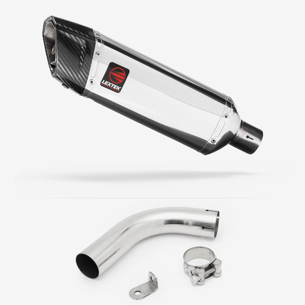 Lextek Stainless Steel SP4 Polished Exhaust 300mm with Link Pipe for Honda CB1000R (08-17)