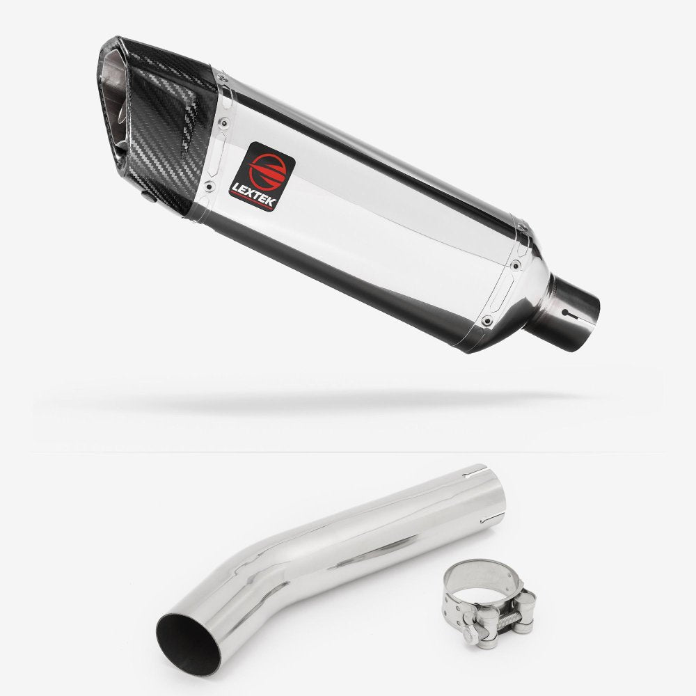 Lextek Stainless Steel SP4 Polished Exhaust 300mm with Link Pipe for Honda CB1300 (03-14)