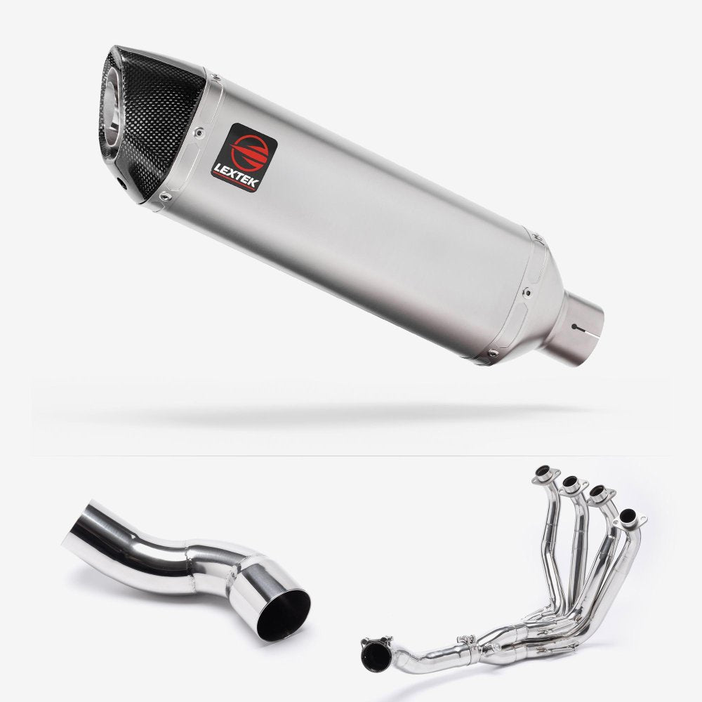 Lextek Stainless Steel VP1 Matt Exhaust System 300mm for Kawasaki Z900 (20-24)