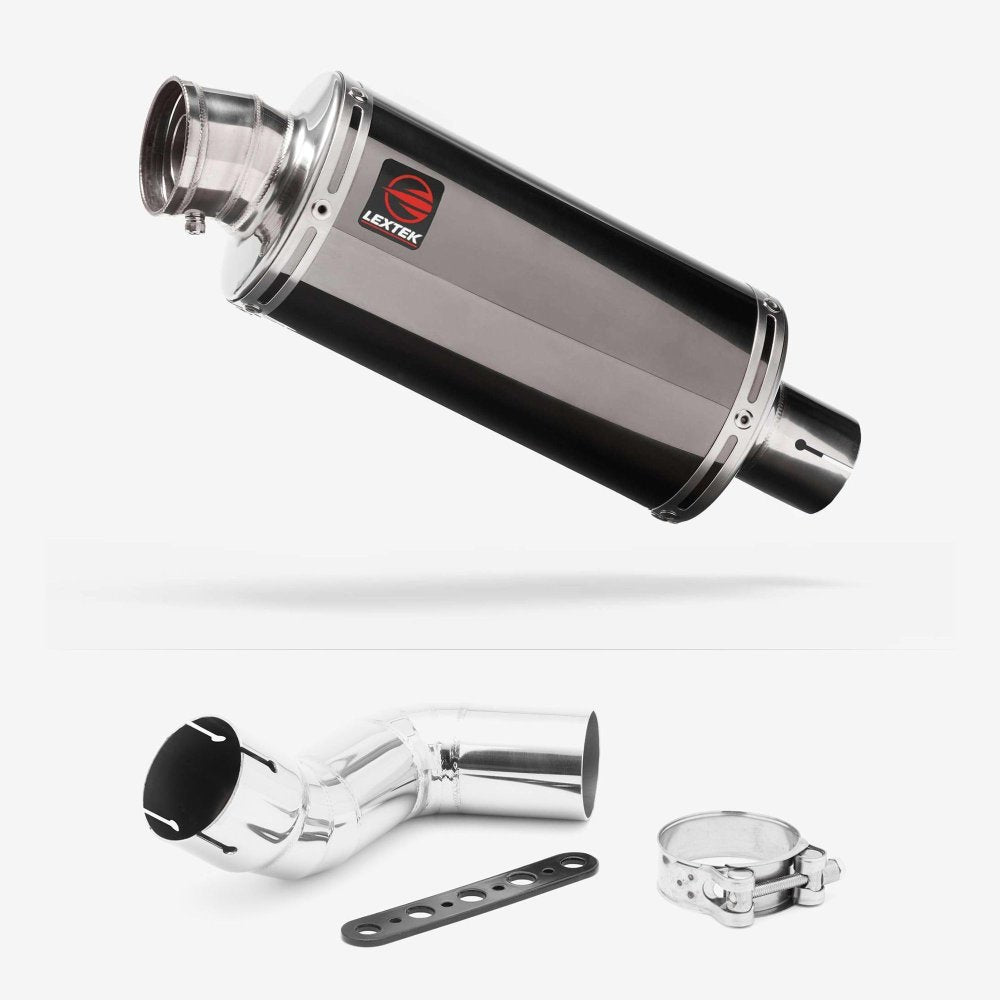 Lextek OP16 Dark Tint Stainless Exhaust 250mm with Link Pipe for Kawasaki Ninja 1000/1100 SX
