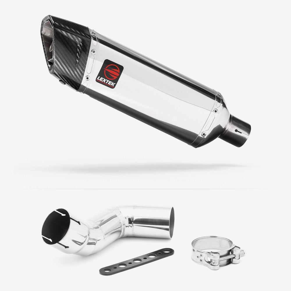 Lextek Stainless Steel SP4 Polished Exhaust 300mm with Link Pipe for Kawasaki Ninja 1000/1100 SX