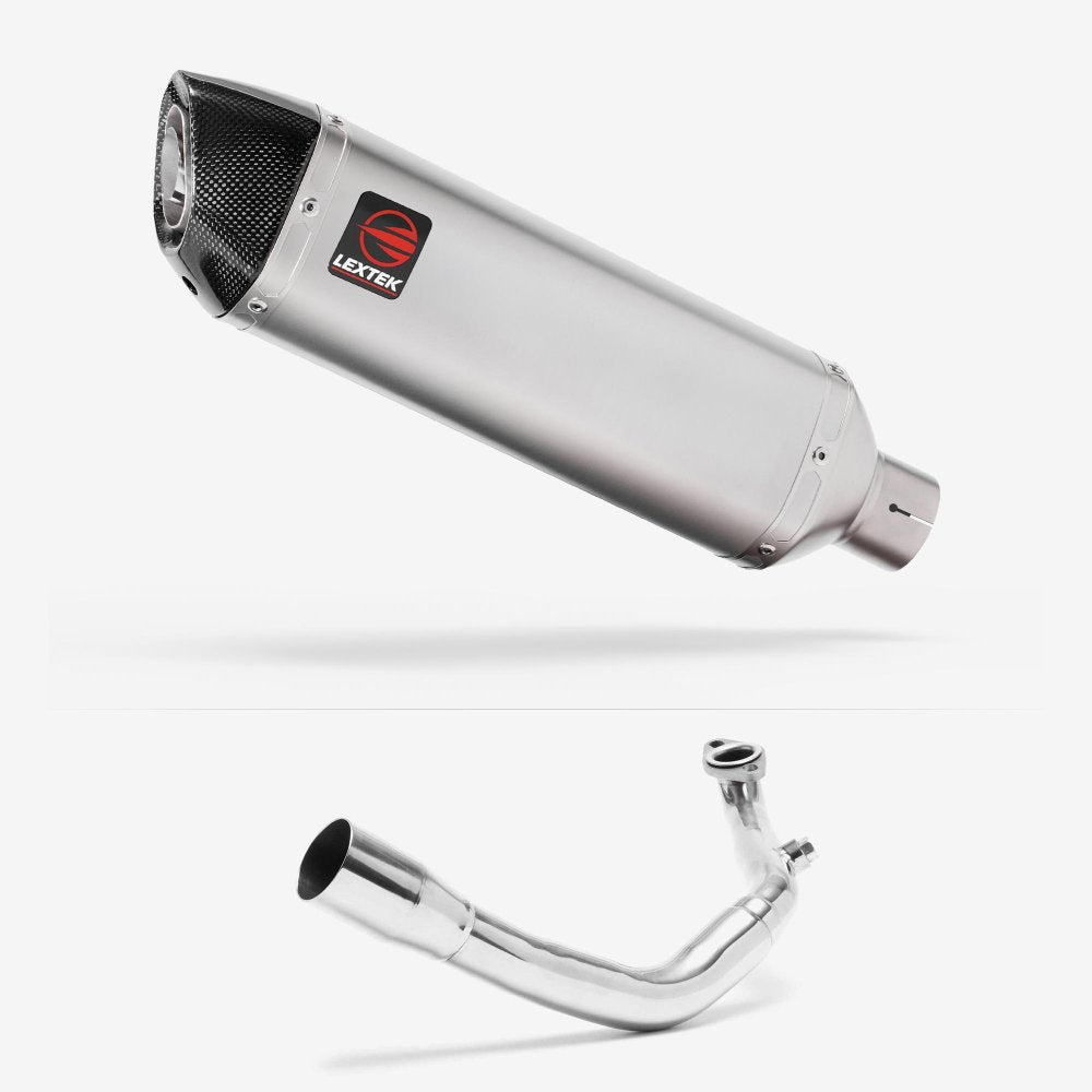 Lextek Stainless Steel VP1 Matt Exhaust System 300mm for Lexmoto Chieftain / Apollo