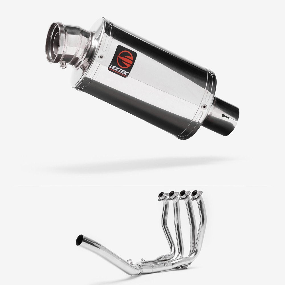 Lextek Polished Stainless Steel OP4 Exhaust System 200mm for Suzuki GSX 1300 R Hayabusa (21-24)