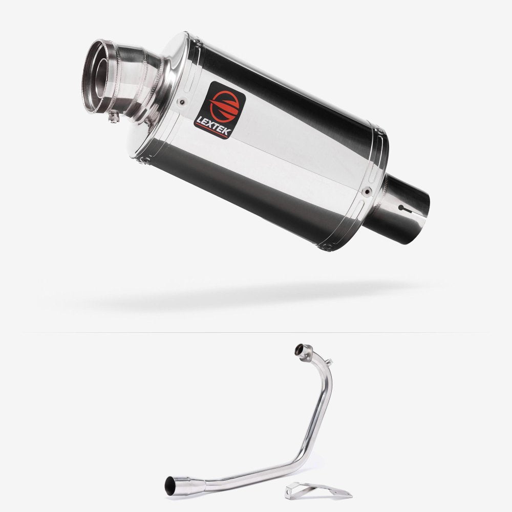 Lextek Polished Stainless Steel OP4 Exhaust System 200mm for Lexmoto ZSB 125