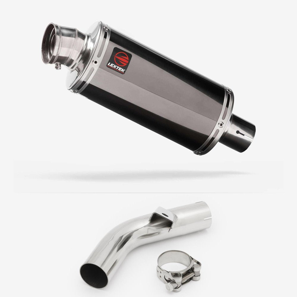 Lextek OP16 Dark Tint Stainless Exhaust 250mm with Link Pipe for Honda VFR800 X Crossrunner (11-14)